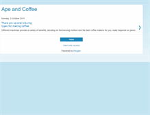 Tablet Screenshot of apeandcoffee.blogspot.com