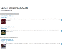 Tablet Screenshot of gamers-walkthrough-guide.blogspot.com