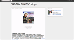 Desktop Screenshot of bobbyshawnsings.blogspot.com