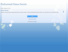 Tablet Screenshot of professionalfitnesssecrets.blogspot.com