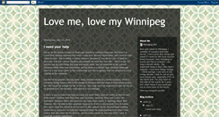 Desktop Screenshot of lovemelovemywinnipeg.blogspot.com