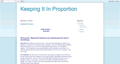 Desktop Screenshot of keepingitinproportion.blogspot.com