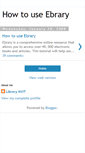 Mobile Screenshot of ebrarytutorial.blogspot.com