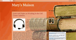 Desktop Screenshot of marysmaison.blogspot.com