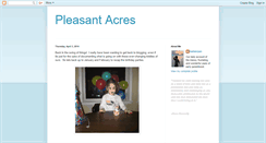 Desktop Screenshot of pleasantacres.blogspot.com