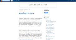 Desktop Screenshot of acaiberryoffer.blogspot.com
