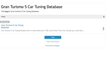 Tablet Screenshot of gt5cartuningdatabase.blogspot.com