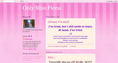 Desktop Screenshot of onlymissfiona.blogspot.com