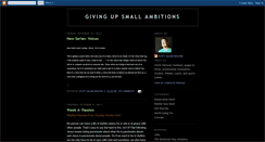 Desktop Screenshot of givingupsmallambitions.blogspot.com