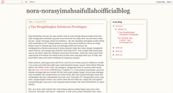 Desktop Screenshot of nora-norasyimahsaifullahoifficialblog.blogspot.com