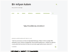 Tablet Screenshot of birmilyonkalem.blogspot.com