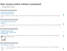 Tablet Screenshot of earningwithoutinvesting.blogspot.com