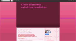 Desktop Screenshot of cincodiferentesculinariasbrasileiras.blogspot.com