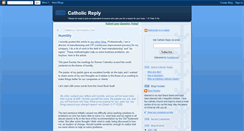 Desktop Screenshot of catholicreply.blogspot.com