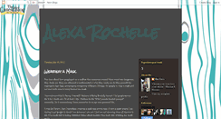 Desktop Screenshot of alexarochelle.blogspot.com