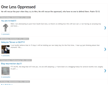 Tablet Screenshot of onelessoppressed.blogspot.com