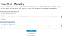 Tablet Screenshot of fenceweek-marketing.blogspot.com