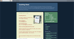 Desktop Screenshot of anythingghost.blogspot.com