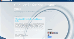 Desktop Screenshot of cfalevel1fornonfinance.blogspot.com