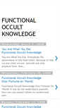 Mobile Screenshot of functionaloccultknowledge.blogspot.com