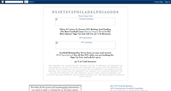 Desktop Screenshot of nyjetsvsphiladelphiaodds.blogspot.com