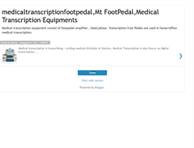 Tablet Screenshot of medicaltranscriptionfootpedal.blogspot.com