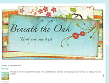 Tablet Screenshot of beneath-the-oak.blogspot.com