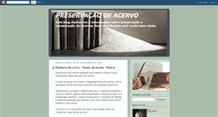 Desktop Screenshot of preservacaodeacervo.blogspot.com