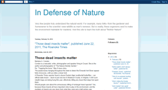 Desktop Screenshot of indefenseofnature.blogspot.com