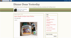 Desktop Screenshot of dinnerdoneyesterday.blogspot.com