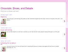 Tablet Screenshot of chocolateshoesanddebate.blogspot.com