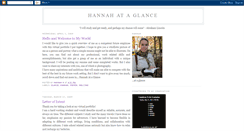 Desktop Screenshot of hannahataglance.blogspot.com