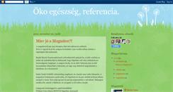 Desktop Screenshot of okoegeszsegreferencia.blogspot.com