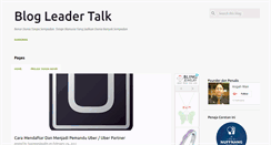Desktop Screenshot of blogleadertalk.blogspot.com