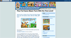 Desktop Screenshot of gamemagicfarm.blogspot.com