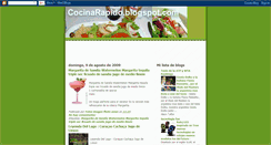 Desktop Screenshot of cocinarapido.blogspot.com