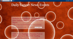 Desktop Screenshot of dailycancernewsevents.blogspot.com