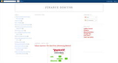 Desktop Screenshot of finance-discuss.blogspot.com