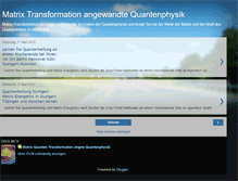 Tablet Screenshot of matrixtransformationquantenphysik.blogspot.com