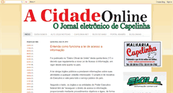 Desktop Screenshot of jornalacidadecapelinha.blogspot.com