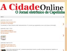 Tablet Screenshot of jornalacidadecapelinha.blogspot.com