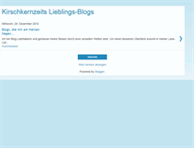 Tablet Screenshot of kirschkernzeitslieblingsblogs.blogspot.com