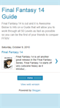 Mobile Screenshot of finalfantasy14guide1.blogspot.com