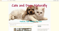 Desktop Screenshot of catsndogsnaturally.blogspot.com