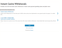Tablet Screenshot of instantcasinopayments.blogspot.com