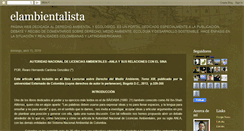 Desktop Screenshot of elambientalista.blogspot.com