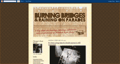 Desktop Screenshot of burningbridgesandrainingonparades.blogspot.com