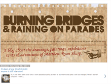 Tablet Screenshot of burningbridgesandrainingonparades.blogspot.com