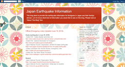 Desktop Screenshot of japanearthquakeinformation.blogspot.com