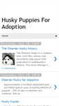 Mobile Screenshot of huskypuppiesforadoption.blogspot.com